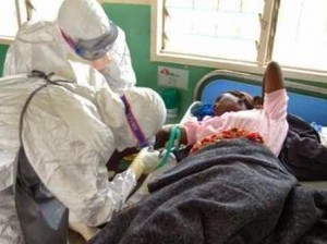 Doctors treating Ebola patient