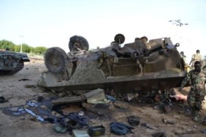 Another  terrorists fighting vehicles destroyed by troops copy