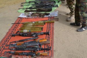 Cache of arms recovered from the terrorists copy
