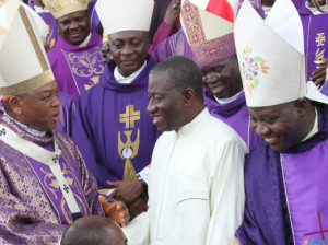 President Jonathan with Bishops