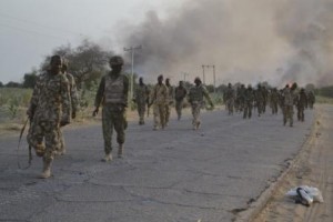 Troops advancing to Recapture Baga copy