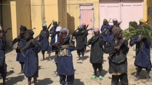Boko Haram child soldiers training