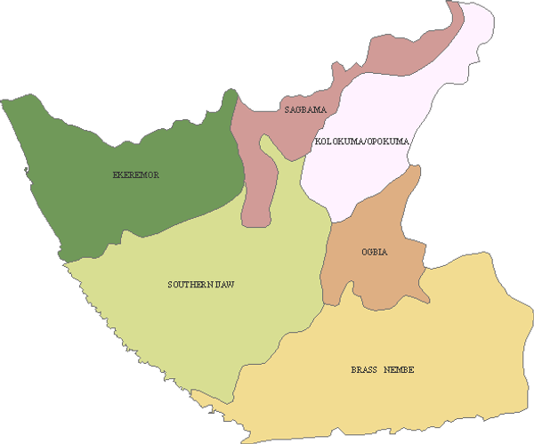 Map Of Bayelsa State 