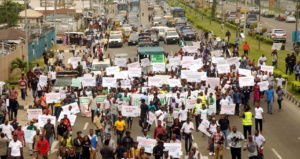 Pic.7. One Voice Nigeria, a Non-Governmental Organisation on a peaceful protest in Lagos on Monday (6/2/17). 00981/6/2/2017/Okoya Olatunde/BJO/NAN