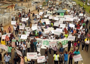 Pic.8. One Voice Nigeria, a Non-Governmental Organisation on a peaceful protest in Lagos on Monday (6/2/17). 00982/6/2/2017/Okoya Olatunde/BJO/NAN