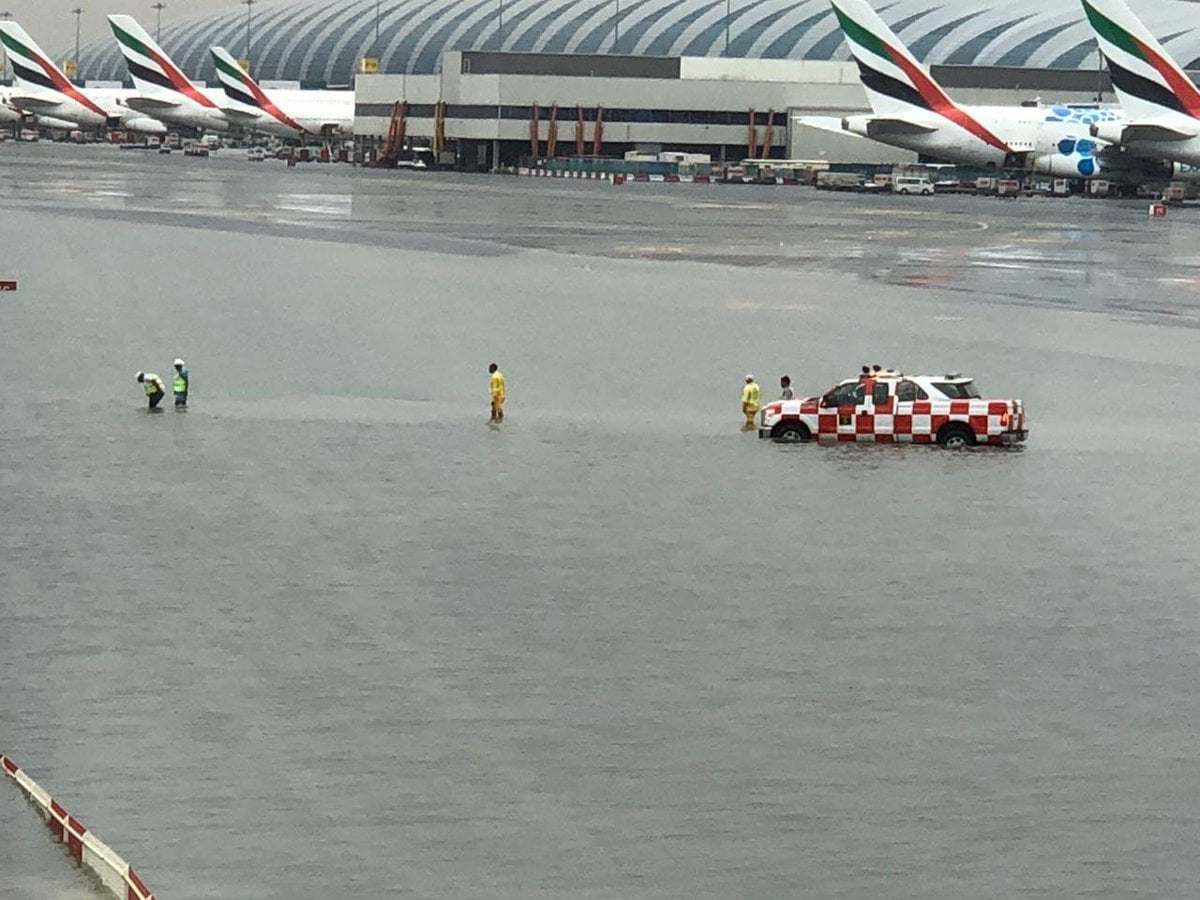 Dubai flooded after two hours torrential rain, flights affected + photos