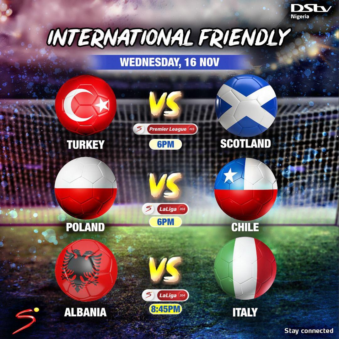 Turkey vs Scotland, other international friendly matches set to air