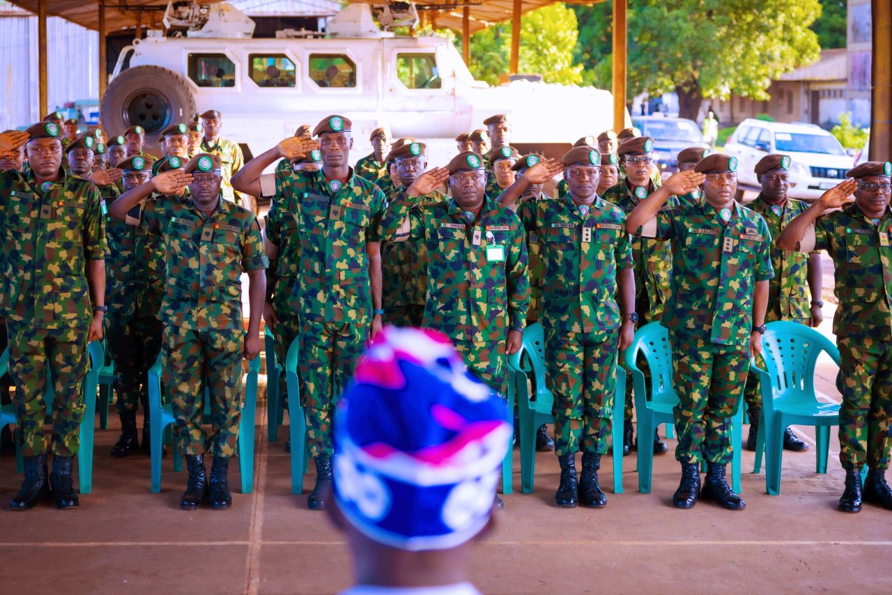 President Bola Tinubu visits Nigerians troops in Guinea-Bissau