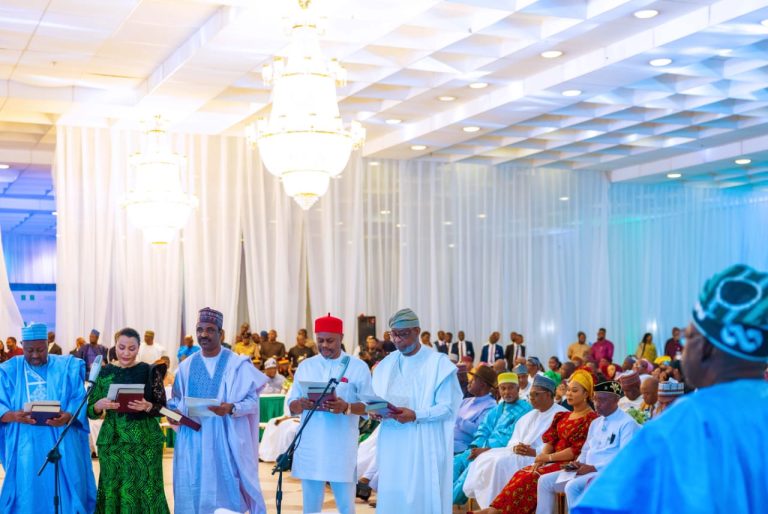 President Bola Tinubu inaugurates Ministers