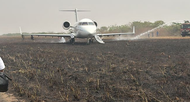 Private jet overshoots runway in Ibadan