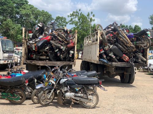 Lagos Police impound 85 motorcycles in recent clampdown