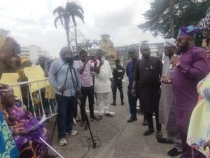 Alleged illegal demolition of family building: Octogenarian leads protest to Lagos Assembly 