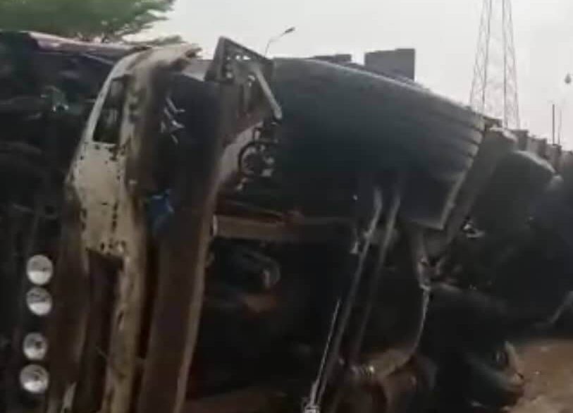 Dangote truck kills two students, another in Lagos + Photos