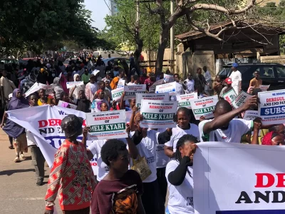 Protest rocks Abuja over lingering fuel crisis, inflation