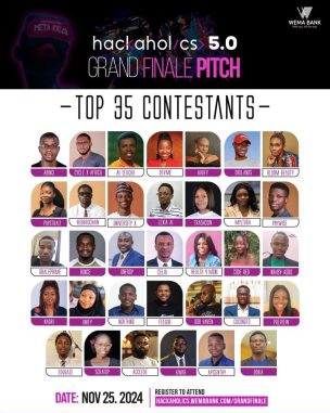 Wema Bank unveils top 35 innovators advancing to grand finale pitch of Hackaholics 5.0